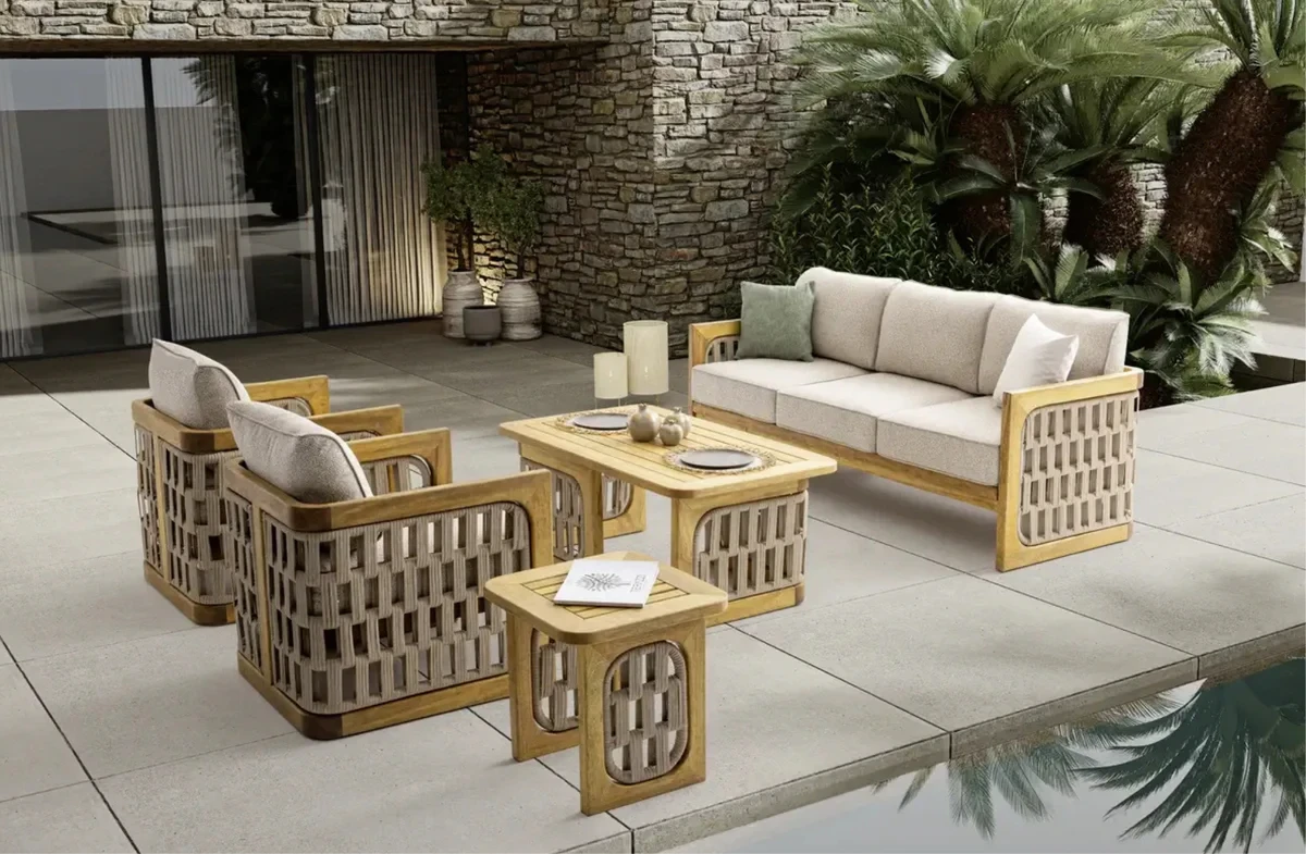 Zeus Wood Bahçe Oturma Grubu